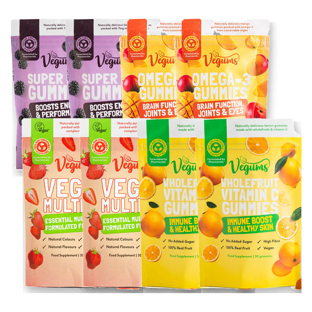 Vegan Pregnancy Bundle: four supplement pouches by Vegums