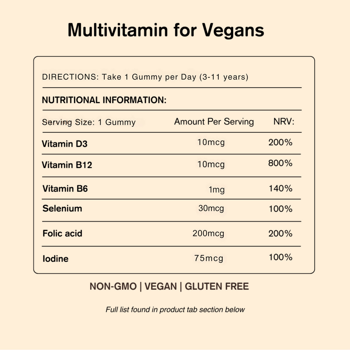 Kids Multivit For Vegans